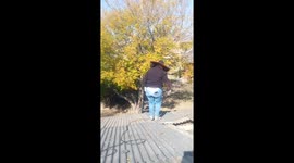 Person slips and falls from ladder after ignoring warnings in Ladysmith, South Africa