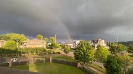 Double rainbow captured in Little Rock, Arkansas, USA