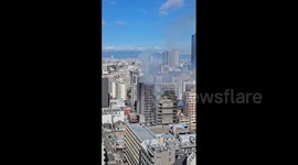 Japan: Apartment Fire Erupts In Central Osaka
