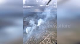 USA: Firefighters Battle Growing Red Rock and Black Eagle Fires Amidst Weather Challenges