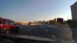 SUV Rear-Ends Car on Toronto Highway