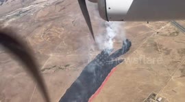 USA: CAL FIRE's C-130H Airtanker Makes First Retardant Drop in Sonoma-Lake-Napa Unit