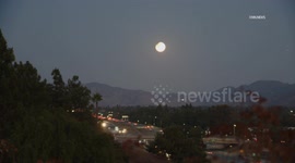 USA: Simi Valley Full Harvest Moon Eclipse Time Lapse