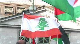 Germany: Demonstrators gathered at Wittenbergplatz in Berlin to protest the recent violence in Lebanon and the ongoing war in Gaza