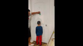 Father's playful card challenge with son ends in laughter in New Mexico