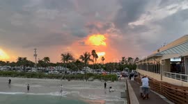 Stormy Sunset at Dania Pier