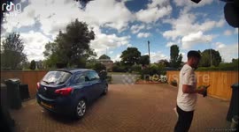VIDEO: Fuming mum slams Amazon after delivery driver lobs parcel at cat