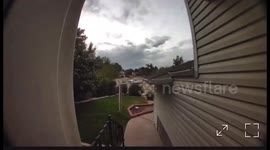Amazon delivery driver knocks himself out after jumping off homeowner's porch