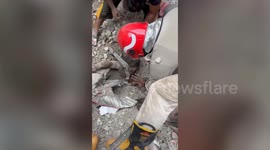 India: Two-storey house topples in northern India, firefighters rescued twelve injured