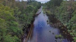 US: Record-Breaking Rainfall Batters North Carolina, Drone Footage Reveals Extent of Flooding