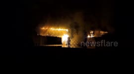 Canada: Massive Fire Destroys Historic Red Bridge In Kamloops, BC 2