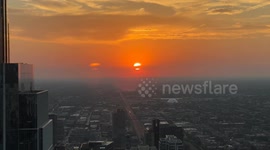 Sunset View from Chicago Skyscraper