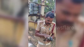 Heartwarming rescue! Firefighter saves electrocuted crow with CPR in southern India