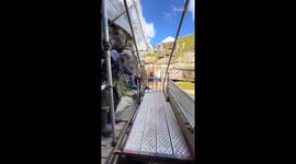 Adventurous girl takes a thrilling descent into 'Gaping Gill Cave' in England