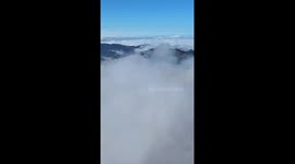 Enchanting view of cloud-shrouded mountains in Shanxi, China
