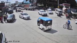 A bike rider injured hit by a truck driver in Dehradun, Uttrakhand