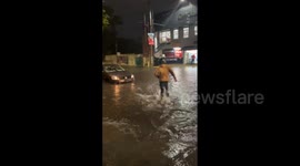 Mexico: Cars Stranded As Torrential Rain Causes Flooding In Puebla
