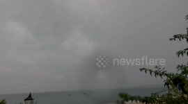 Thunder, lightning, heavy rain hit St Ives, Cornwall after days of hot weather