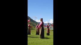 Traditional Tibetan folk dance in China's Yadong