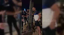Israel: Arab Israelis Pose With Hezbollah Rocket Fragments