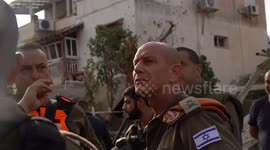 Israel: Activity of the Home Front Command Personnel at the Site of the Hezbollah Strike in Kiryat Bialik