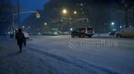 January snowfall blankets Lower East Side of Manhattan - Part 1
