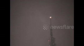 Camcorder Footage of Empire State Building Shrouded in fog during wet snowfall - Part 4