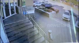 Electric scooter hits pedestrian in Kurgan, Russia