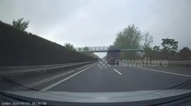 Dashcam captures accident in Anhui Province, China