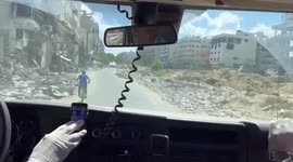Palestine Red Crescent teams transported five victims and 15 injured after the occupation targeted Al-Falah School in Al-Zaytoun