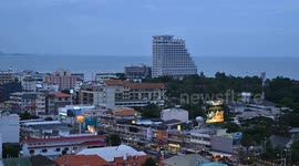 Thailand: Hua Hin Day and Night time-lapse in prachuap khiri khan, Thailand