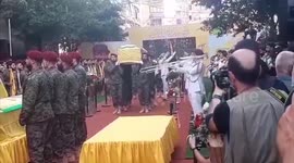 Hezbollah holds official funeral for elite Radwan force leaders