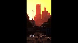 Sunrise over Beijing on Autumn Equinox Day