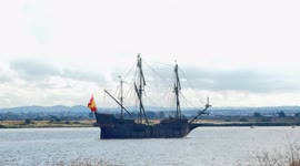 Spanish Galleon  Andalucía sailing past Rainham Marshes