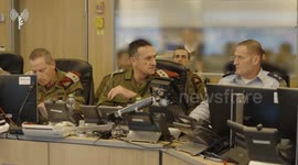 Israel: The Chief of the General Staff and the Commanding Officer of the Israeli Air Force in the IAF's underground operations center: The IDF has struck approximately 800 terror targets belonging to the Hezbollah terrorist organization