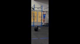 Woman Loses Her Grip During Workout