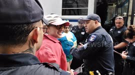A number of protestors arrested after blocking the entrance to Citigroup Global Headquarters, NY