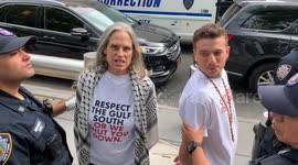 A number of protestors arrested after blocking the entrance to Citigroup Global Headquarters, NY