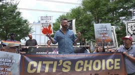 US: 'Citi Showdown' protest outside of Citibank