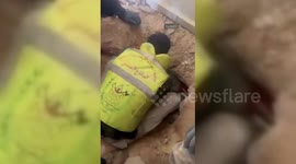 Lebanon: Elderly Man Rescued from Debris After Israeli Shelling Destroys House in Southern Lebanon