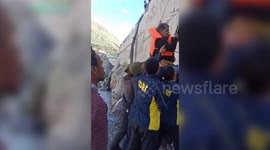 Father rescued, son missing after swept away in river in northern India