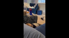 Child imitates cookie monster in Frisco, Texas
