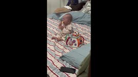 Baby alternates between eating and crying