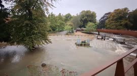 River Nene Overflows as Torrential Rains Flood Northampton