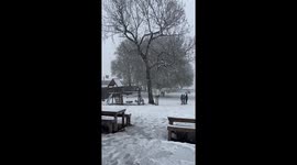 Locals experience rare spring snow wonderland in KwaZulu-Natal