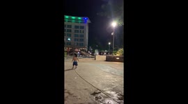Cute reaction to seeing and hearing fireworks for the first time