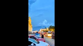 Lightning captured over Antigua Guatemala