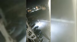 Lebanon: A CCTV Cam capture the moment of the raid on Saadiyat area in south of Beirut Yesterday