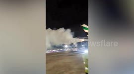 Smoke billows from Emirates Boeing 777 flying from India to Dubai