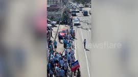 Jeepney drivers stage nationwide transport strike in the Philippines